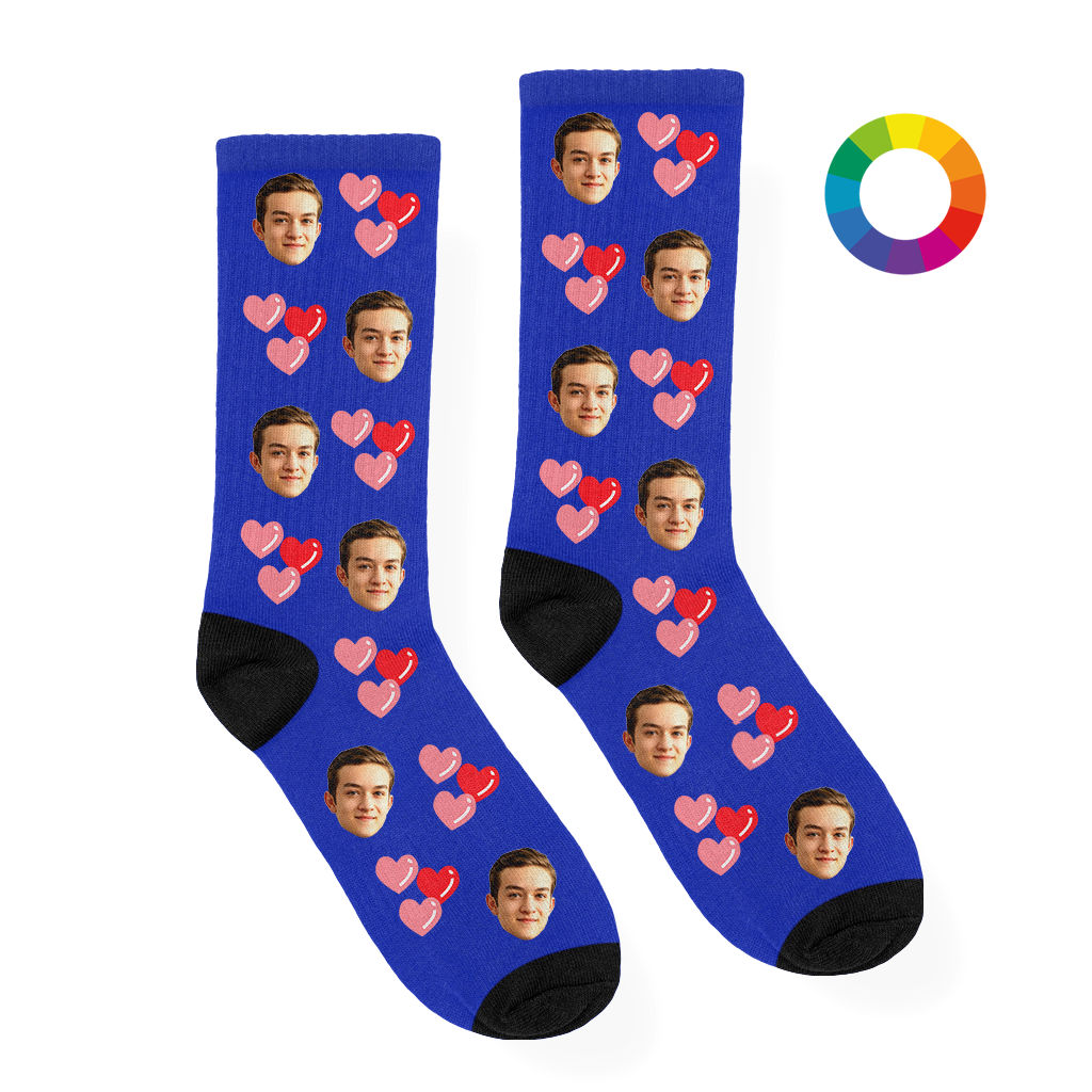 Liefde Sokken met Hartjes en Eigen Foto