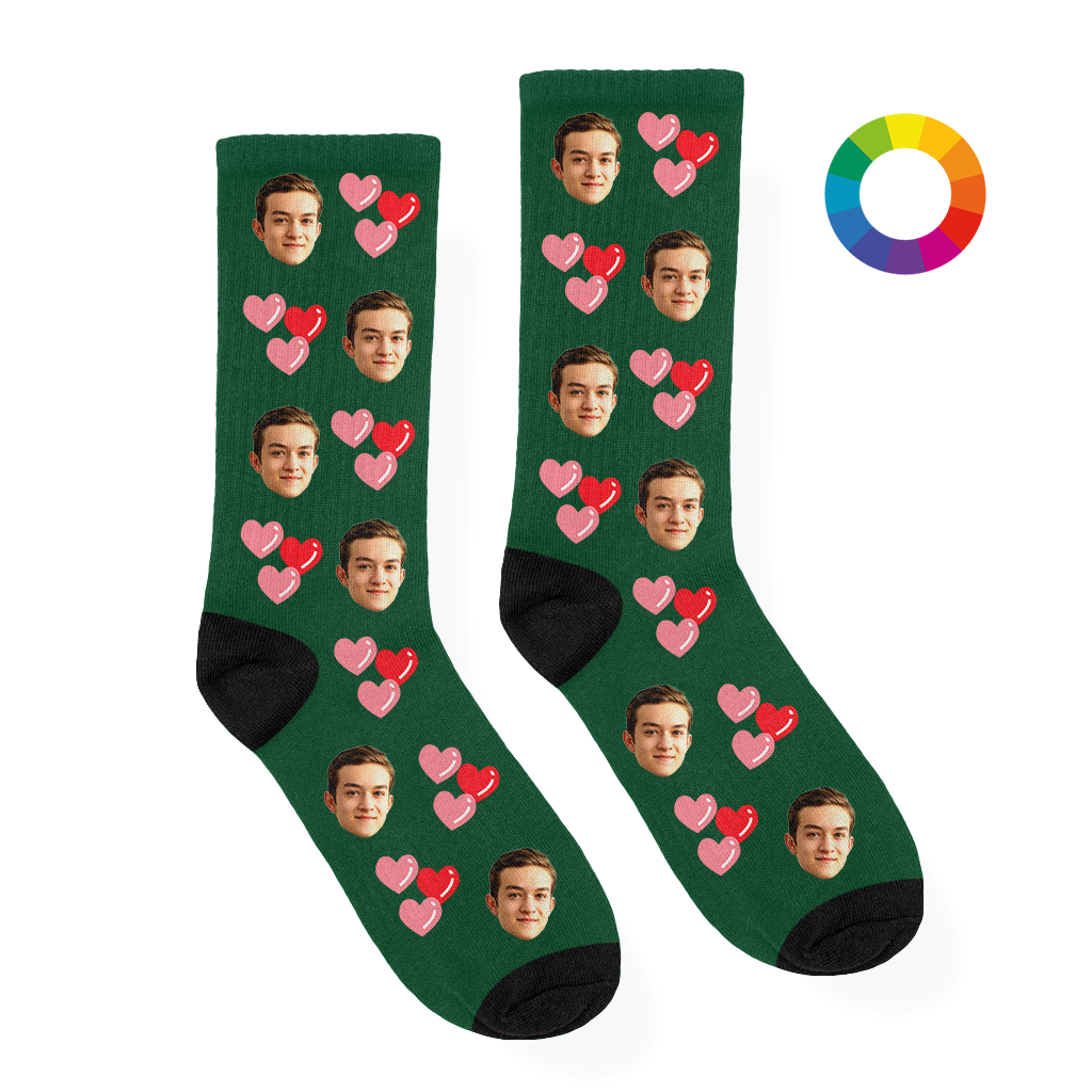 Liefde Sokken met Hartjes en Eigen Foto