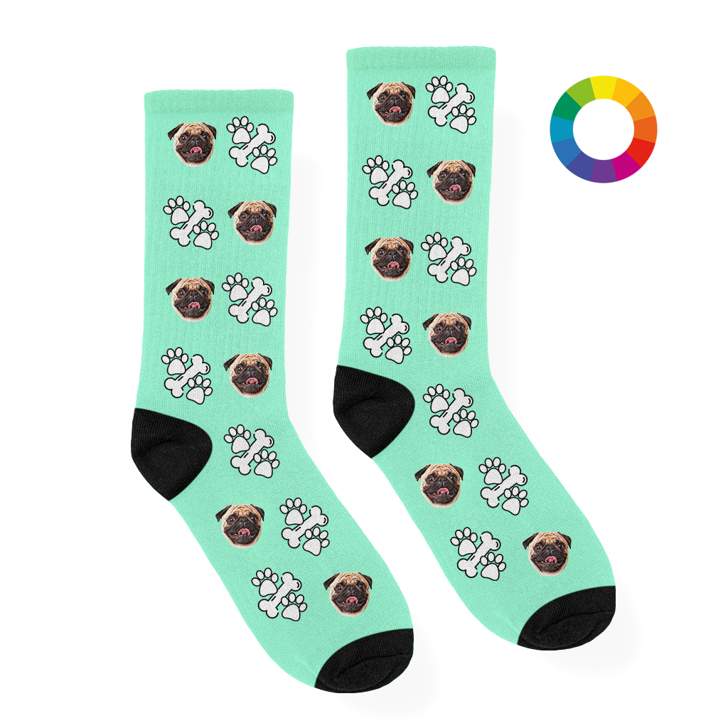 Honden Sokken met Bot, Pootjes en Eigen Foto