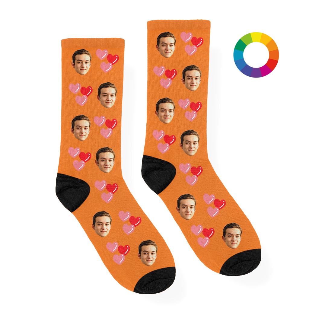 Liefde Sokken met Hartjes en Eigen Foto