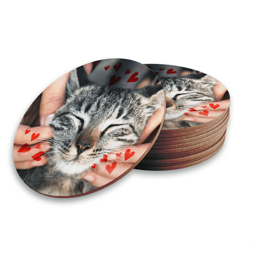 Onderzetters Rond | 6 Stuks - Social - Gift.nl