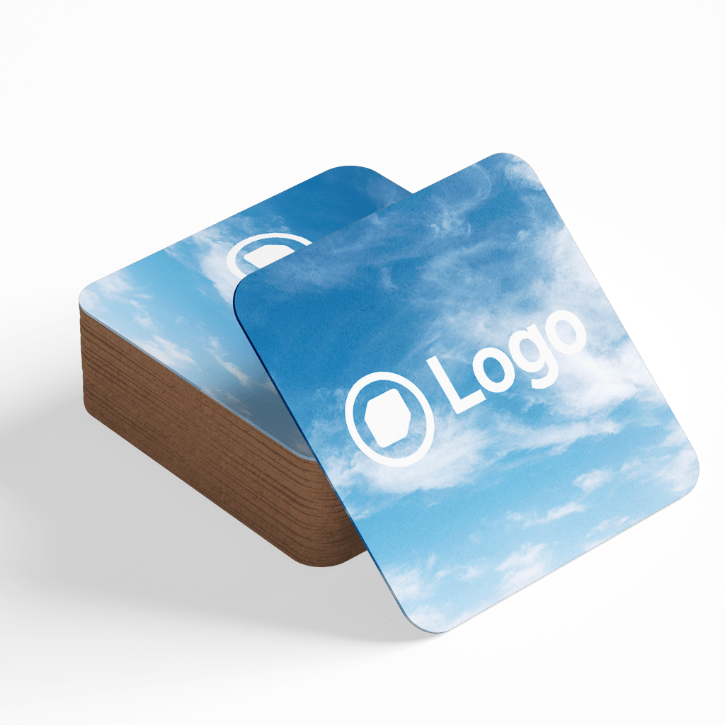 Onderzetters Vierkant | 6 Stuks - Social - Gift.nl