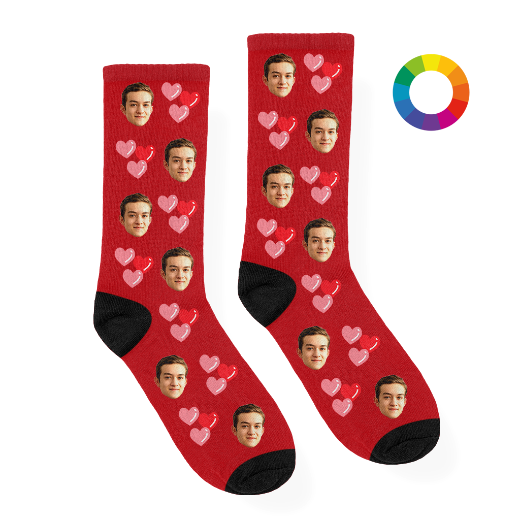 Liefde Sokken met Hartjes en Eigen Foto