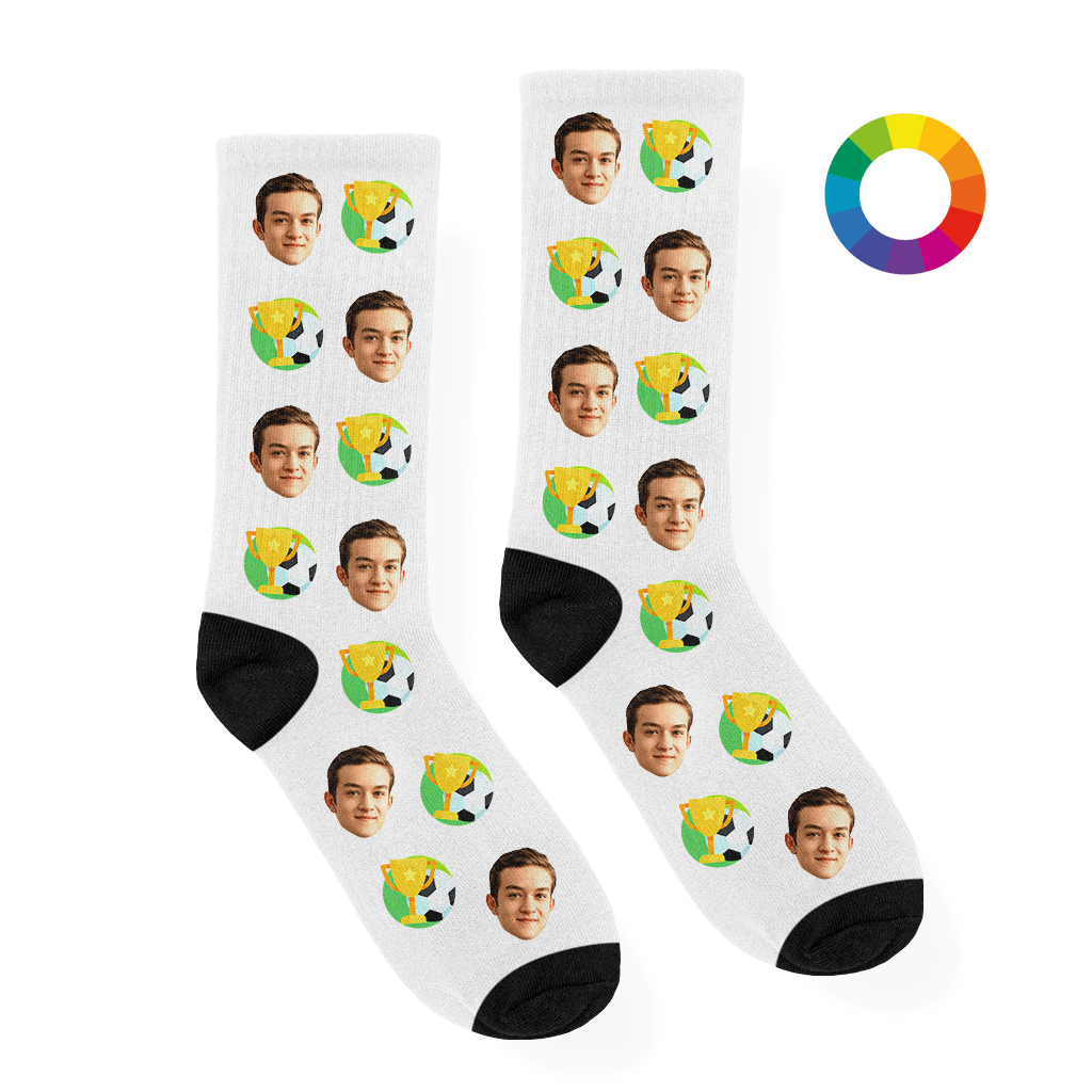 Voetbal Trofee Sokken met Eigen Foto - Social - Gift.nl