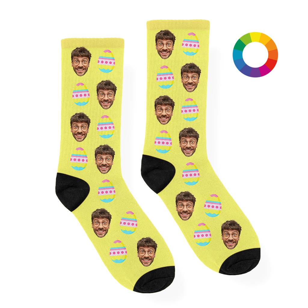 Paasei Sokken Kleurrijk met Eigen Foto