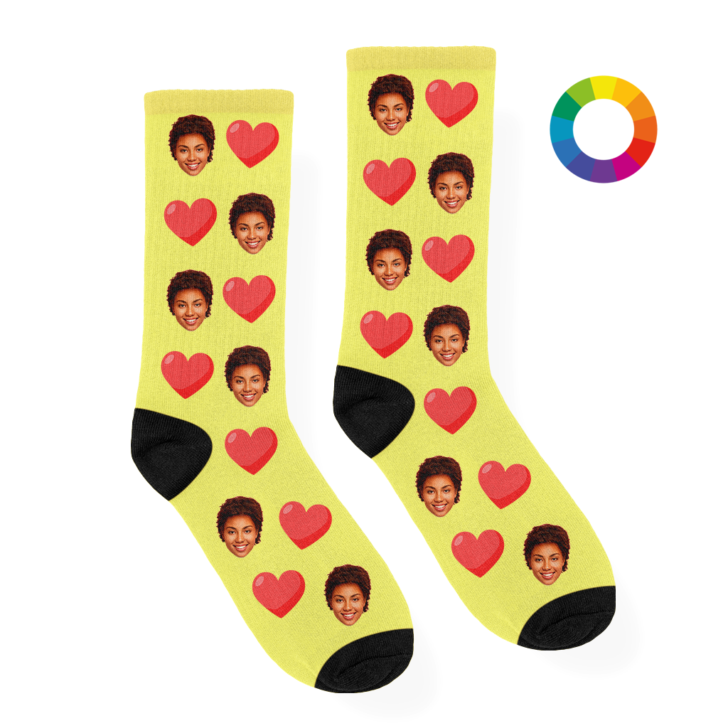 Liefde Sokken met Hartje en Eigen Foto