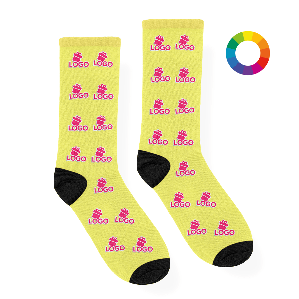 Gekleurde Sokken met Eigen Logo - Social - Gift.nl