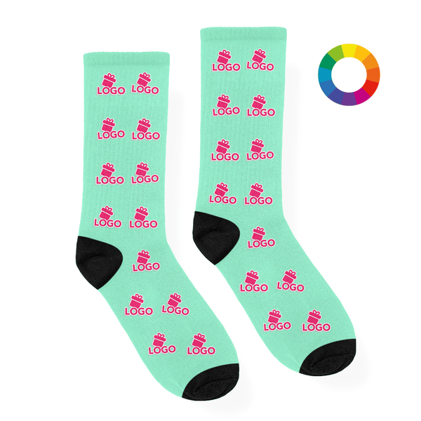 Gekleurde Sokken met Eigen Logo - Social - Gift.nl