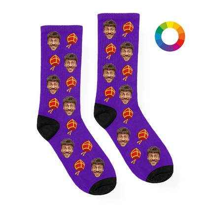 Sinterklaas Sokken met Hoed en Eigen Foto
