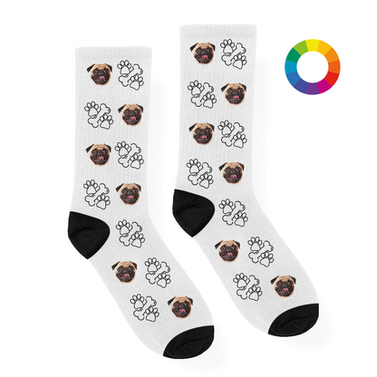 Honden Sokken met Bot, Pootjes en Eigen Foto