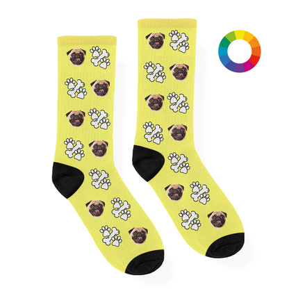 Honden Sokken met Bot, Pootjes en Eigen Foto